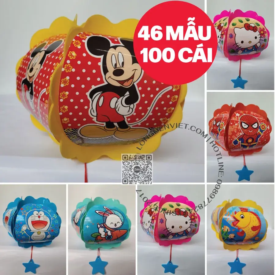 Đèn nhựa có nhạc 5 mảnh 46 mẫu 100 cái Đèn nhựa có nhạc 5 mảnh 46 mẫu 100 cái — đèn lồng thủ công Việt Nam | LongDenViet