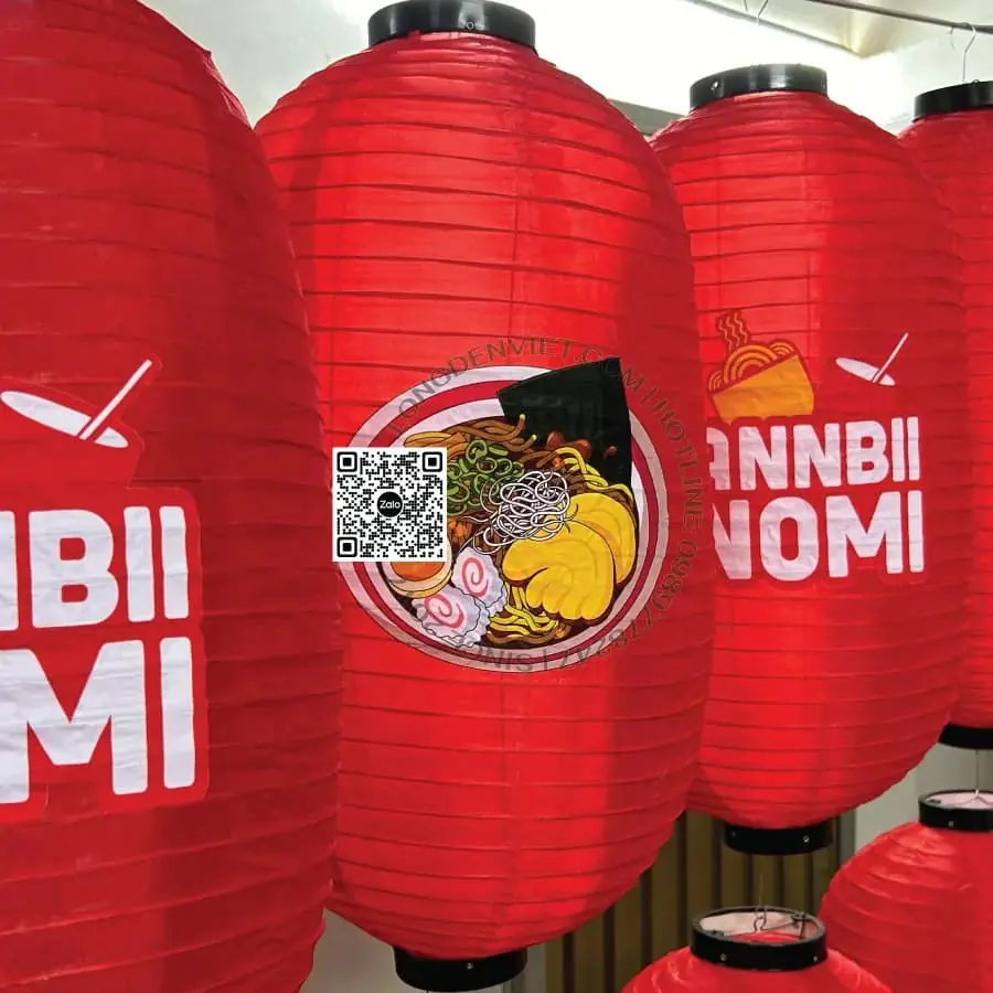 Đèn vải dù kiểu Nhật Bản in chữ MS10 Đèn vải dù kiểu Nhật Bản in chữ MS10 — đèn lồng thủ công Việt Nam | LongDenViet