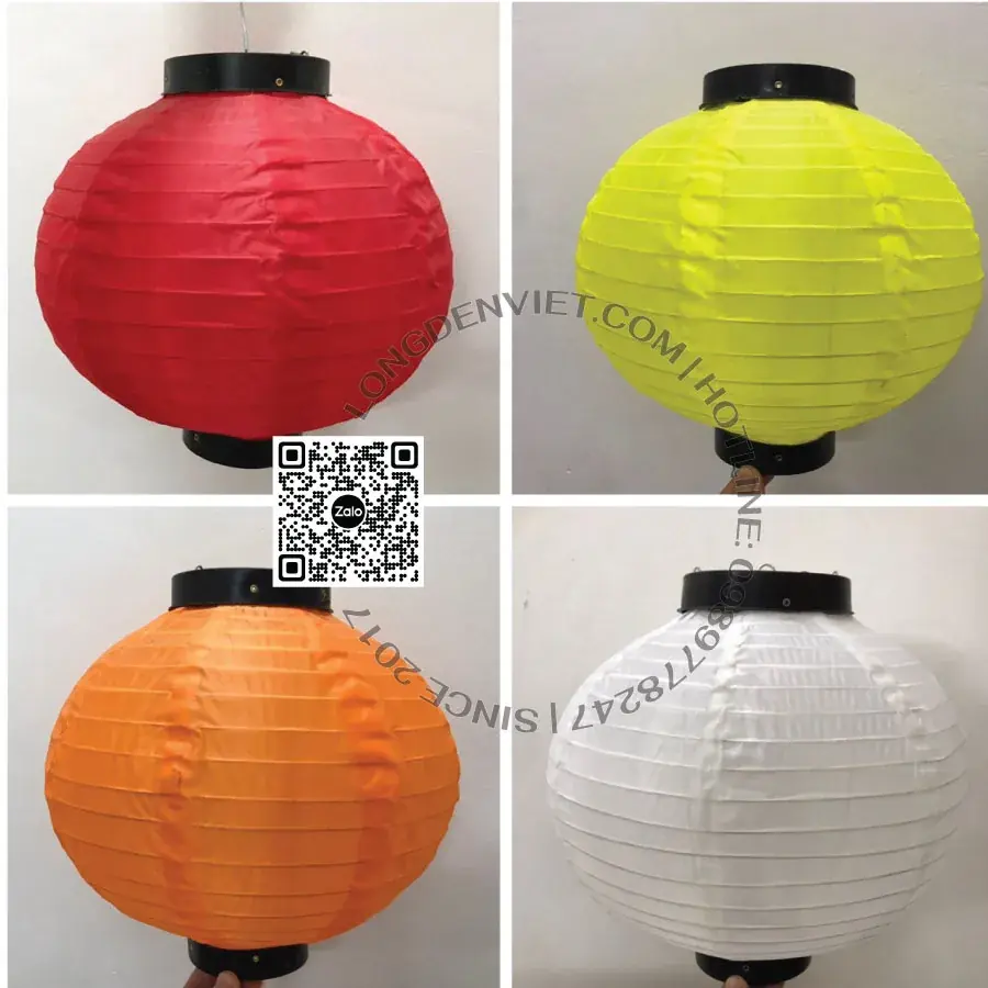 Đèn kiểu Nhật Bản 30cm vải trơn Đèn kiểu Nhật Bản 30cm vải trơn — đèn lồng thủ công Việt Nam | LongDenViet