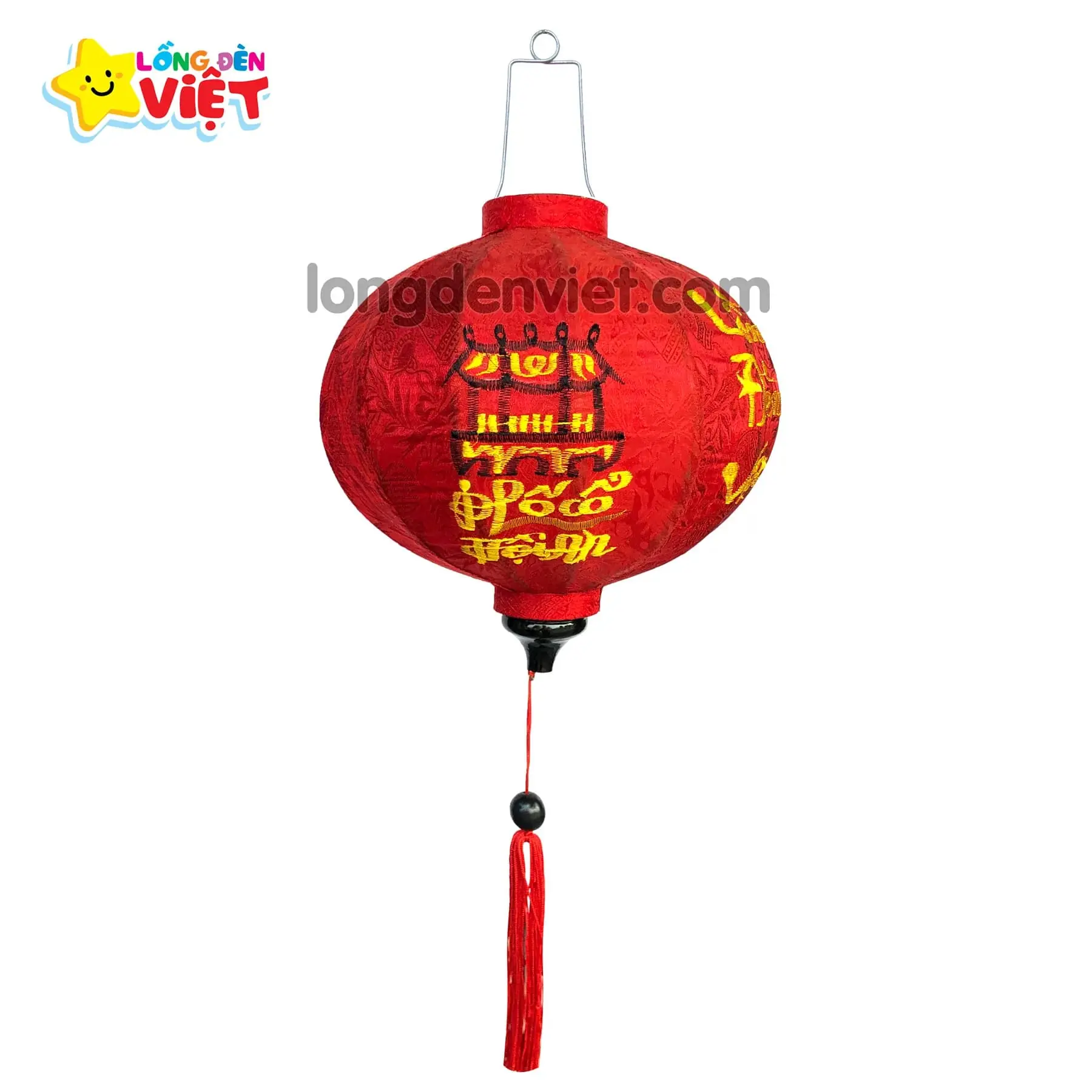 Lồng đèn thêu Phố Cổ Hội An TH18 Lồng đèn thêu Phố Cổ Hội An TH18 — đèn lồng gỗ Việt Nam | LongDenViet