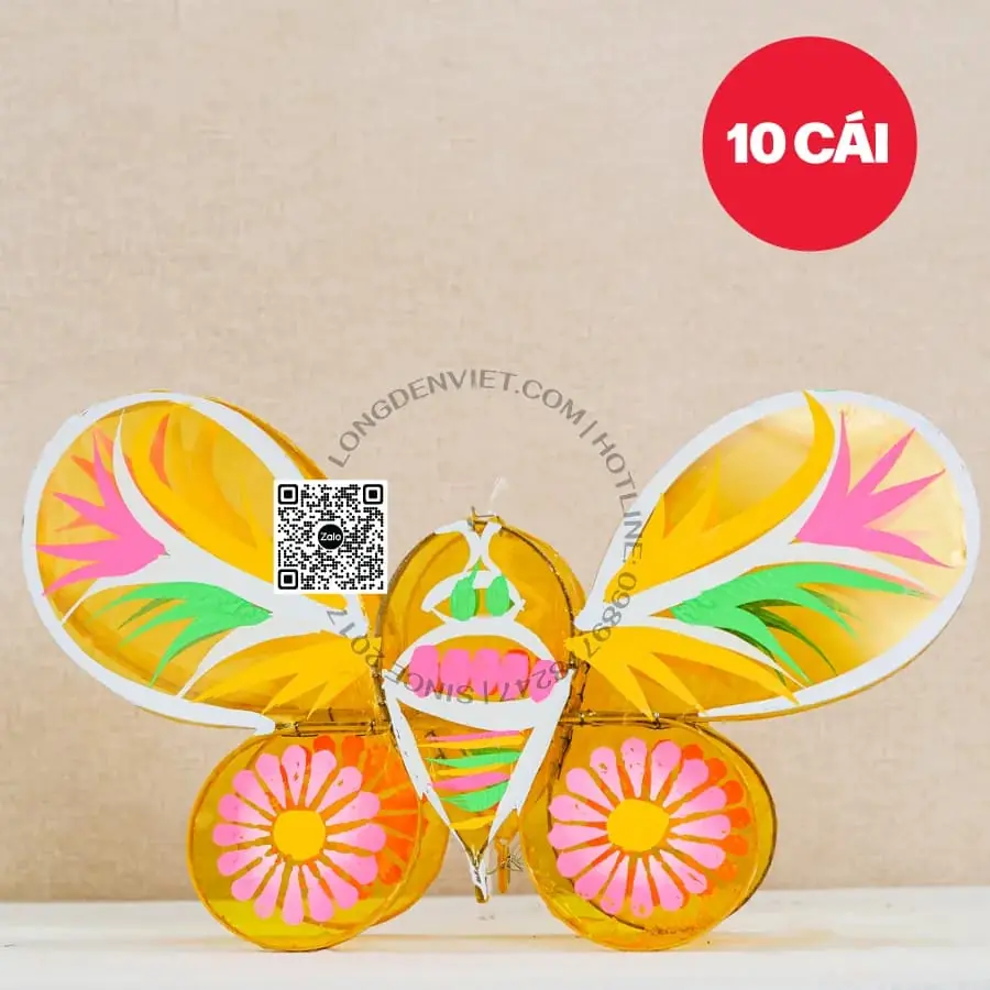 Đèn giấy kiếng bướm vàng 40cm 10 cái Đèn giấy kiếng bướm vàng 40cm 10 cái — lồng đèn giá rẻ Việt Nam | LongDenViet