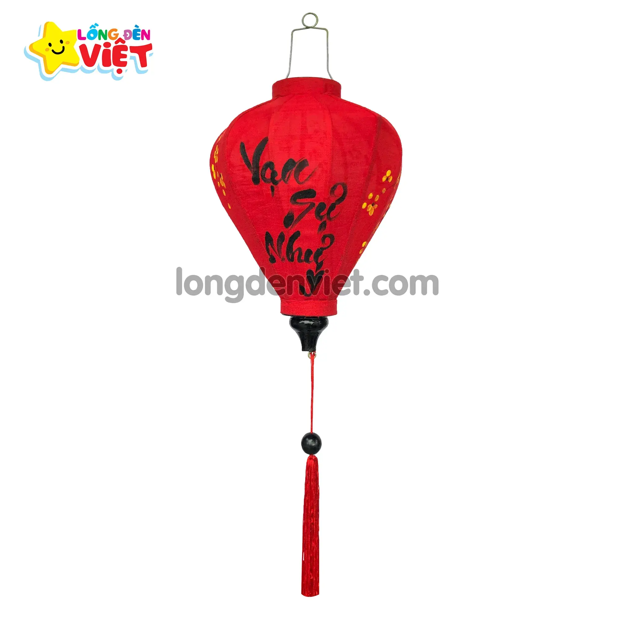 Lồng đèn Hội An vẽ Vạn Sự Như Ý V08 Lồng đèn Hội An vẽ Vạn Sự Như Ý V08 — đèn lồng gỗ Việt Nam | LongDenViet