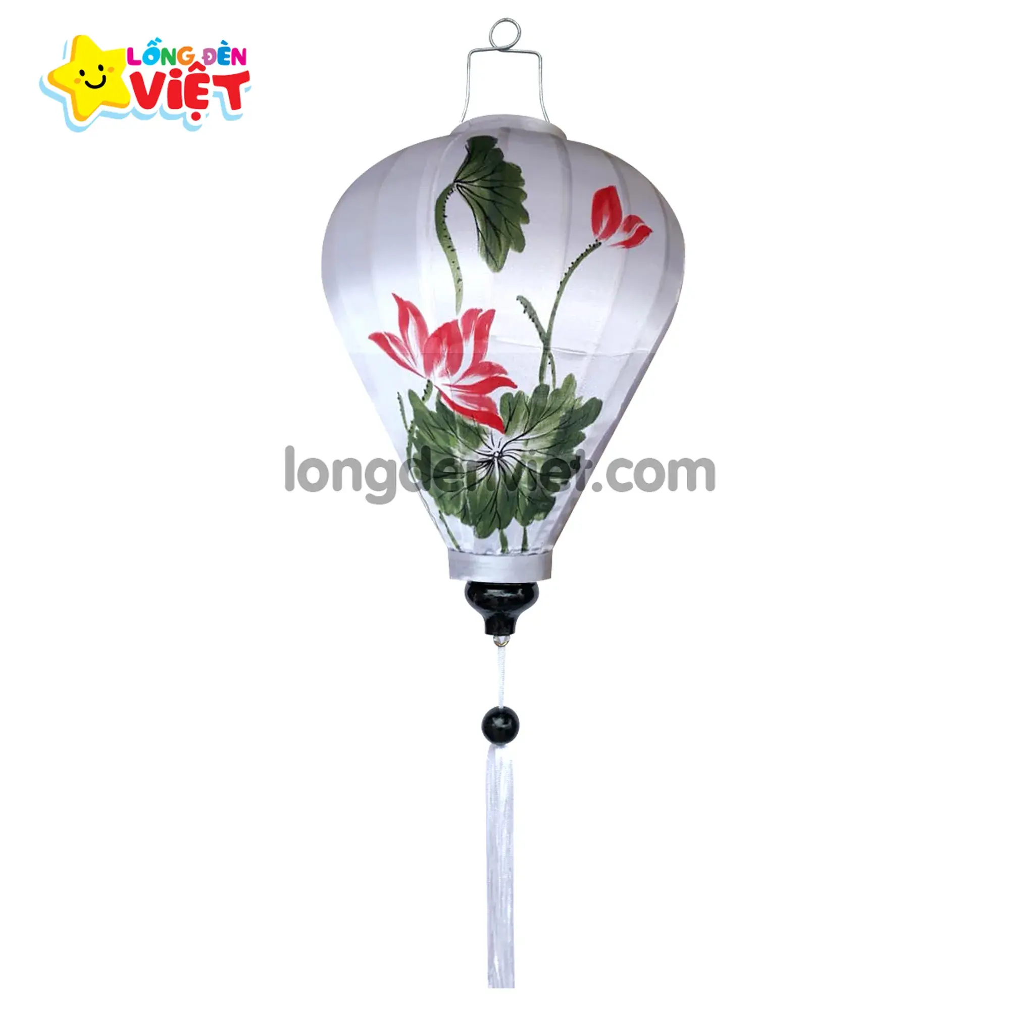 Lồng đèn Hội An vẽ Hoa V05 Lồng đèn Hội An vẽ Hoa V05 — đèn lồng gỗ Việt Nam | LongDenViet