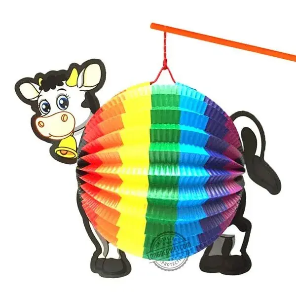 Lồng đèn bò sữa cầu vồng Lồng đèn bò sữa cầu vồng — đèn trung thu Việt Nam | LongDenViet