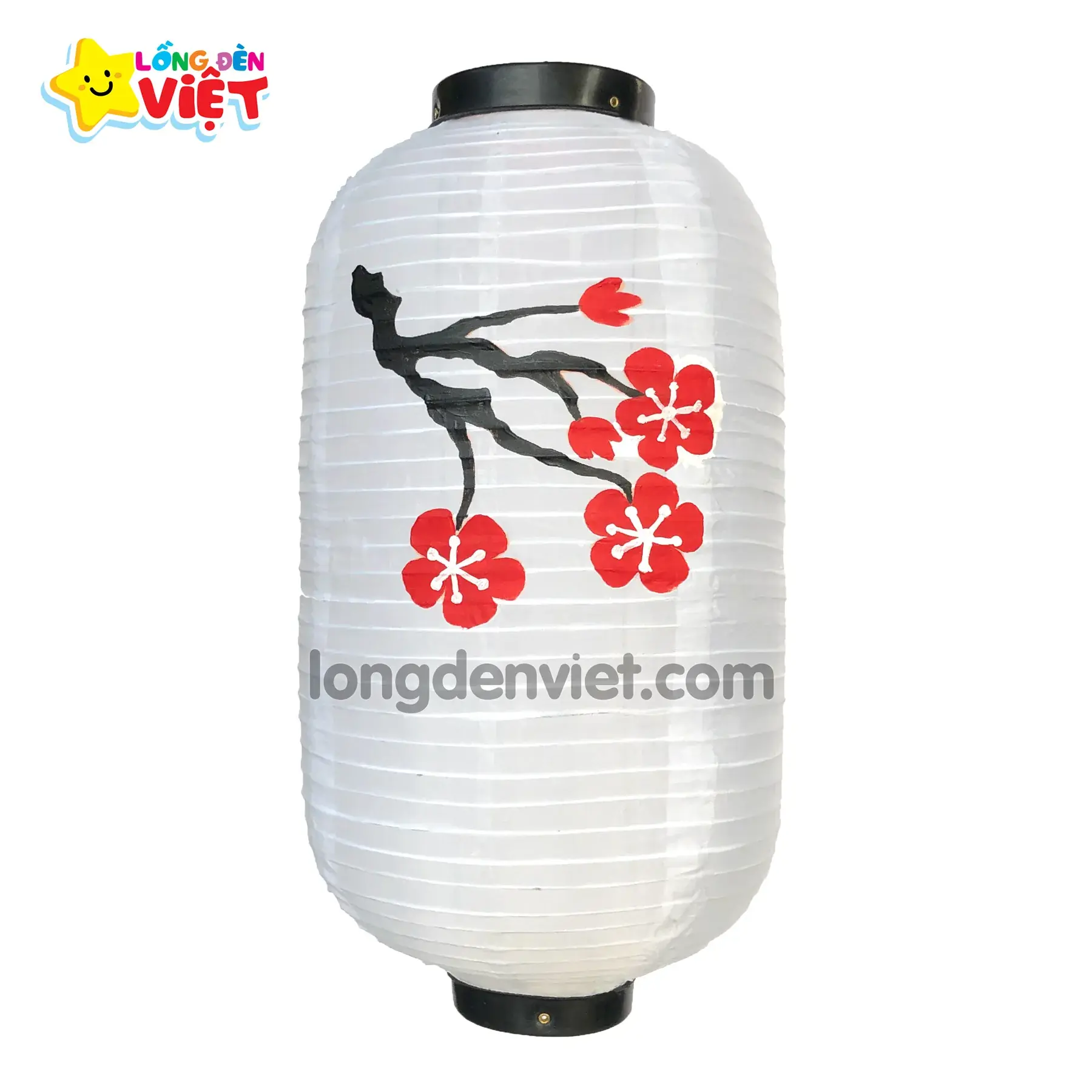 Lồng đèn kiểu nhật Vẽ Hoa Đào V12 Lồng đèn kiểu nhật Vẽ Hoa Đào V12 — đèn khách sạn Việt Nam | LongDenViet