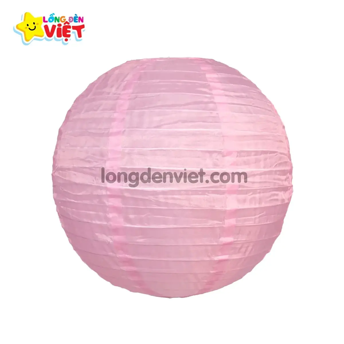 Lồng đèn vải tròn Hồng phấn Lồng đèn vải tròn Hồng phấn — đèn lồng thủ công Việt Nam | LongDenViet