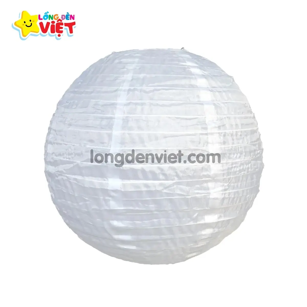 Lồng đèn vải tròn Trắng Lồng đèn vải tròn Trắng — đèn lồng thủ công Việt Nam | LongDenViet