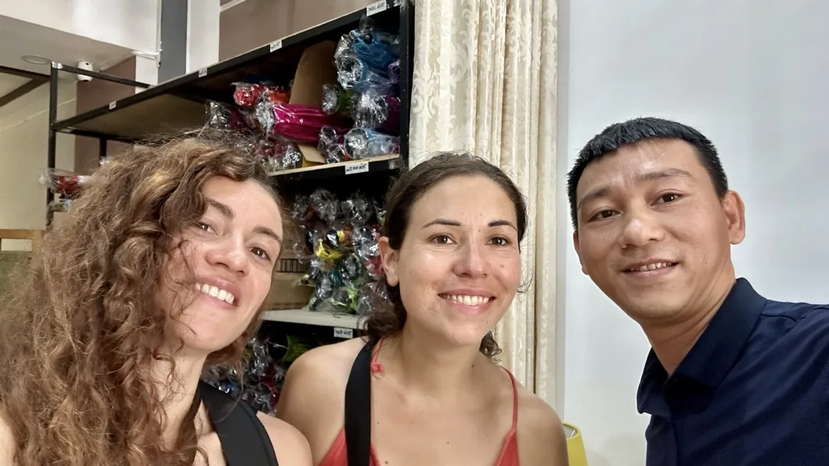 International visitor lantern factory Vietnam