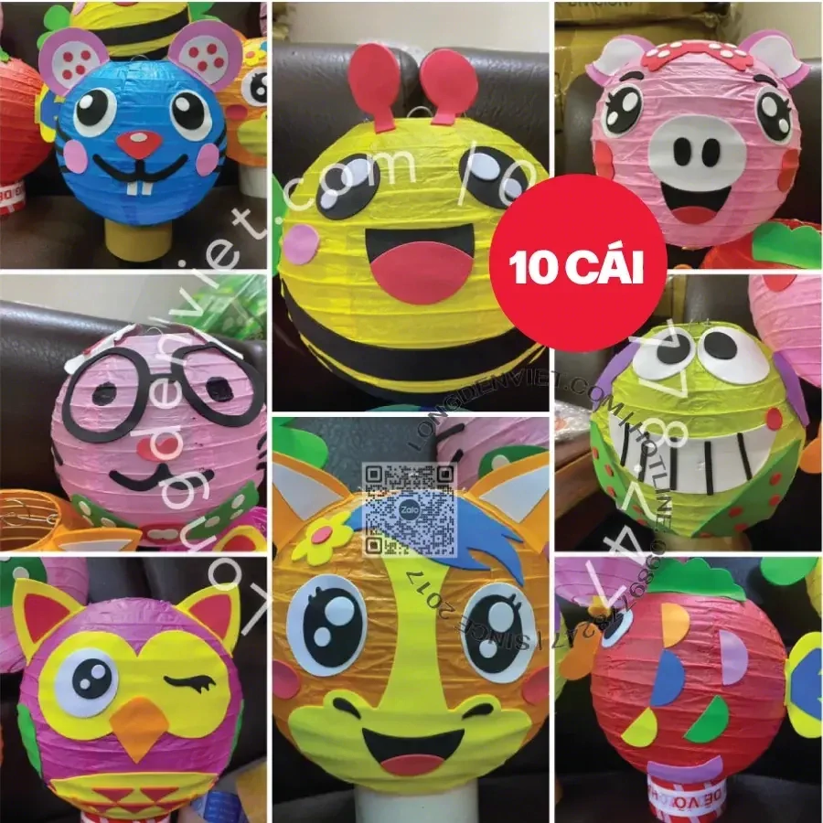 Đèn giấy 12 con giáp 20cm 10 cái Đèn giấy 12 con giáp 20cm 10 cái — đèn ngôi sao nhựa Việt Nam | LongDenViet