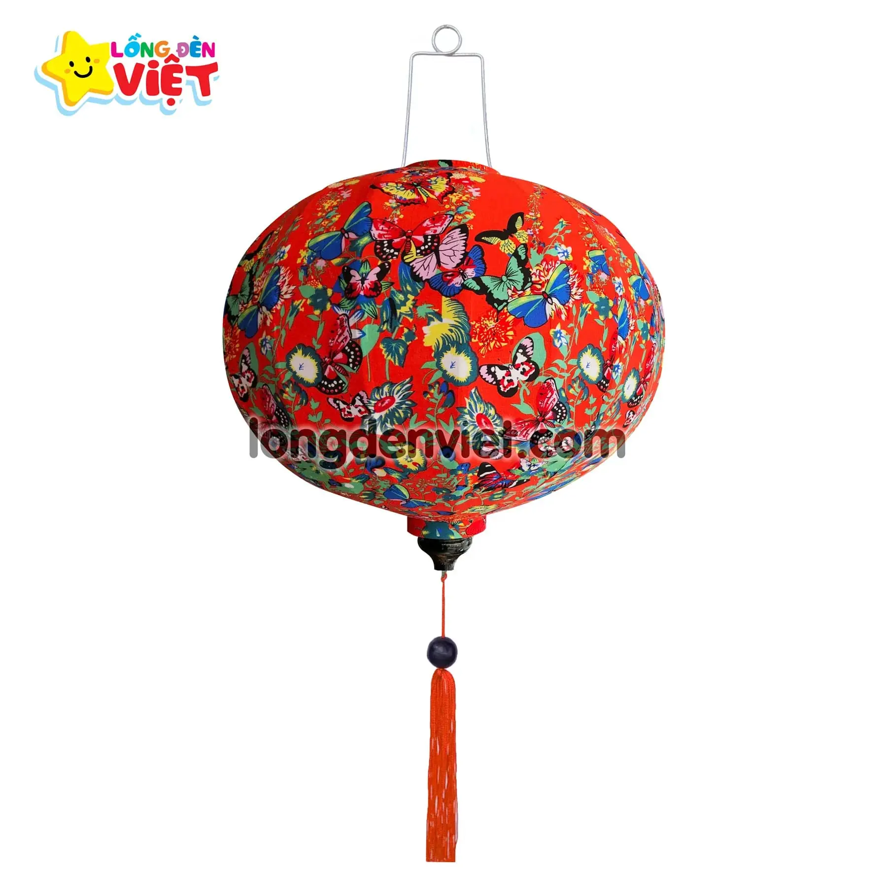 Lồng đèn Hội An Vải Hoa 15 Lồng đèn Hội An Vải Hoa 15 — đèn lồng gỗ Việt Nam | LongDenViet