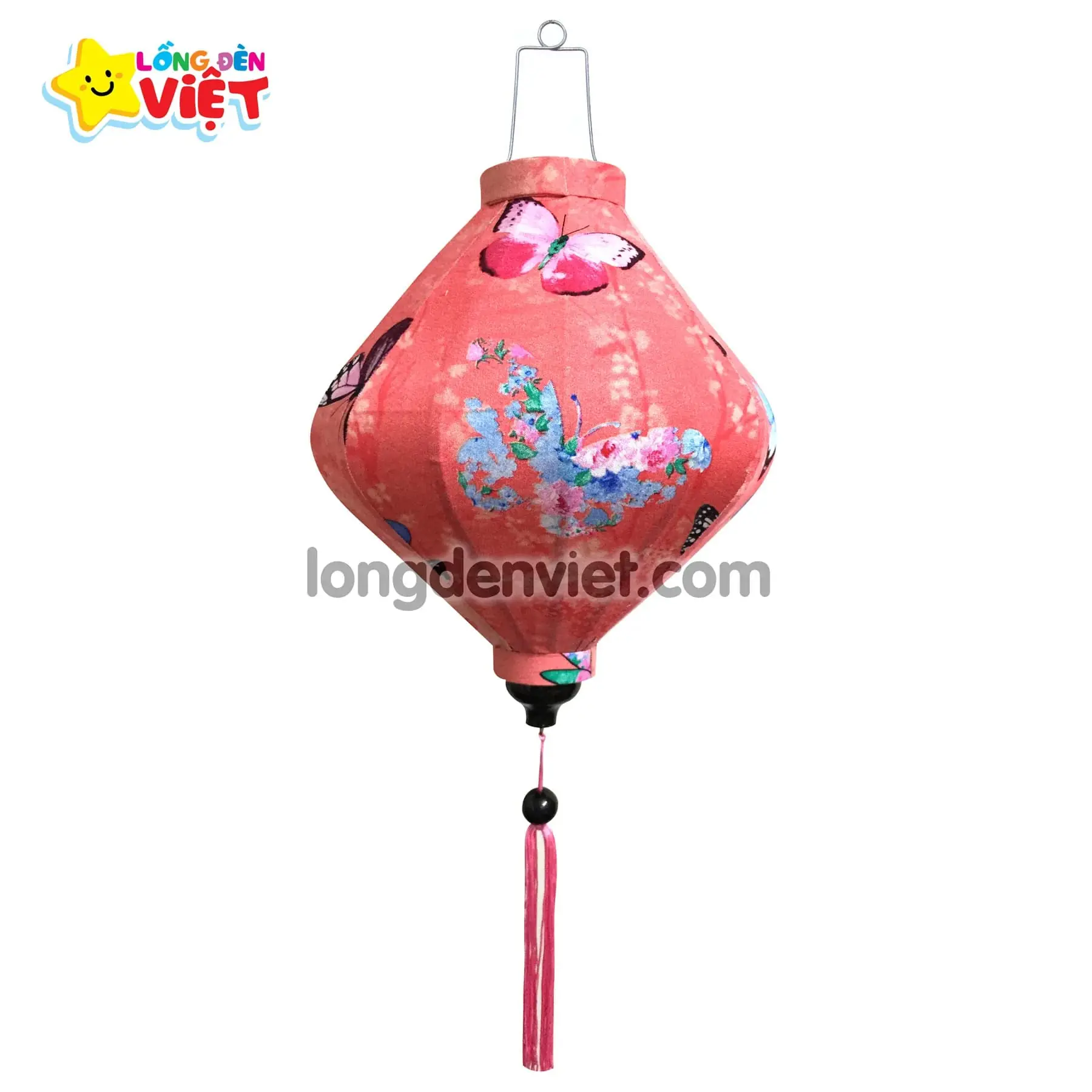 Lồng đèn Hội An Vải Hoa 10 Lồng đèn Hội An Vải Hoa 10 — đèn lồng gỗ Việt Nam | LongDenViet