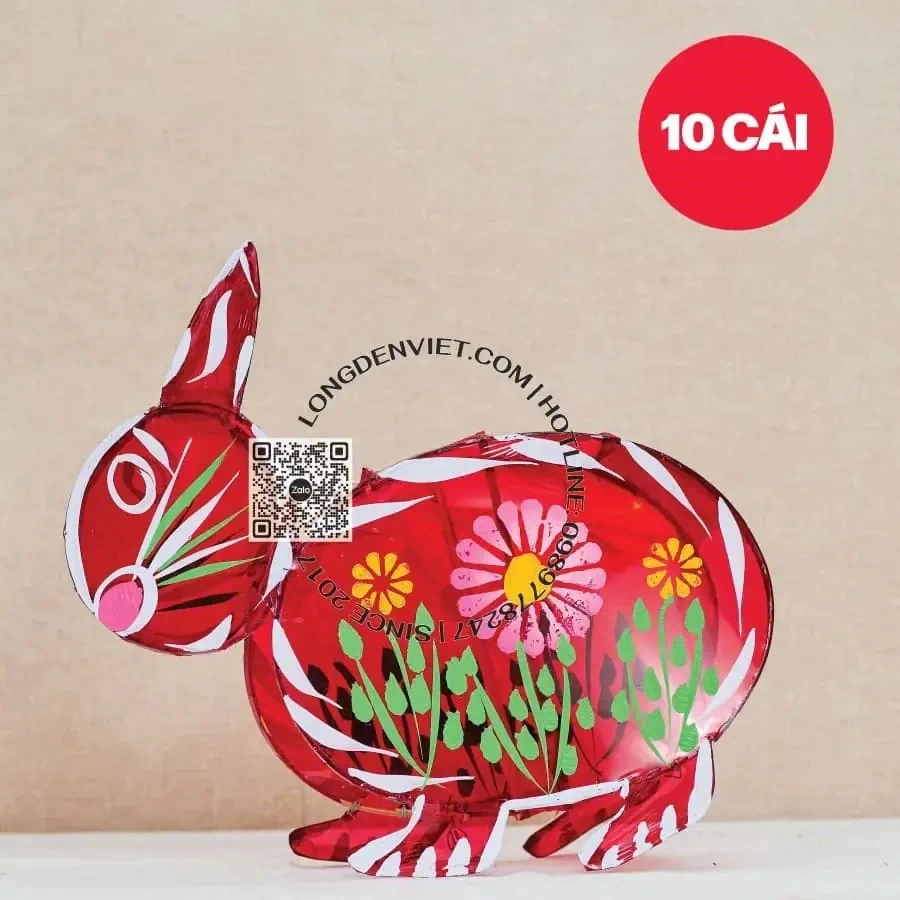 Đèn giấy kiếng thỏ đỏ 40cm 10 cái Đèn giấy kiếng thỏ đỏ 40cm 10 cái — đèn vẽ tranh Việt Nam | LongDenViet