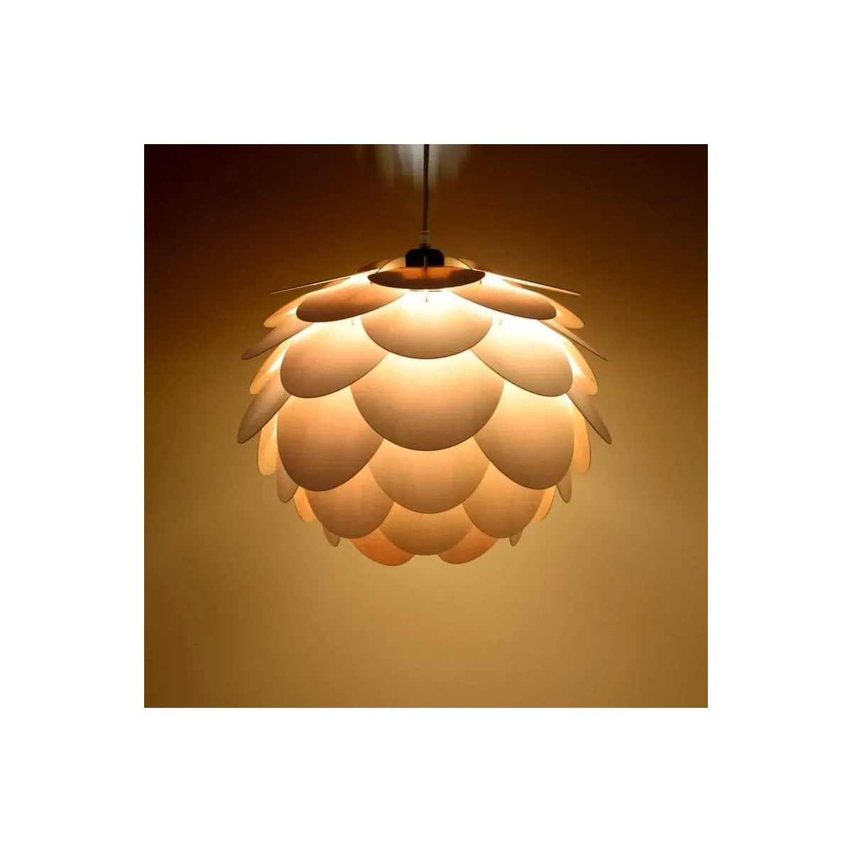 Đèn Thả Gỗ Cánh Hoa Tròn Phòng Ăn Đèn Thả Gỗ Cánh Hoa Tròn Phòng Ăn — đèn thả trần Việt Nam | LongDenViet