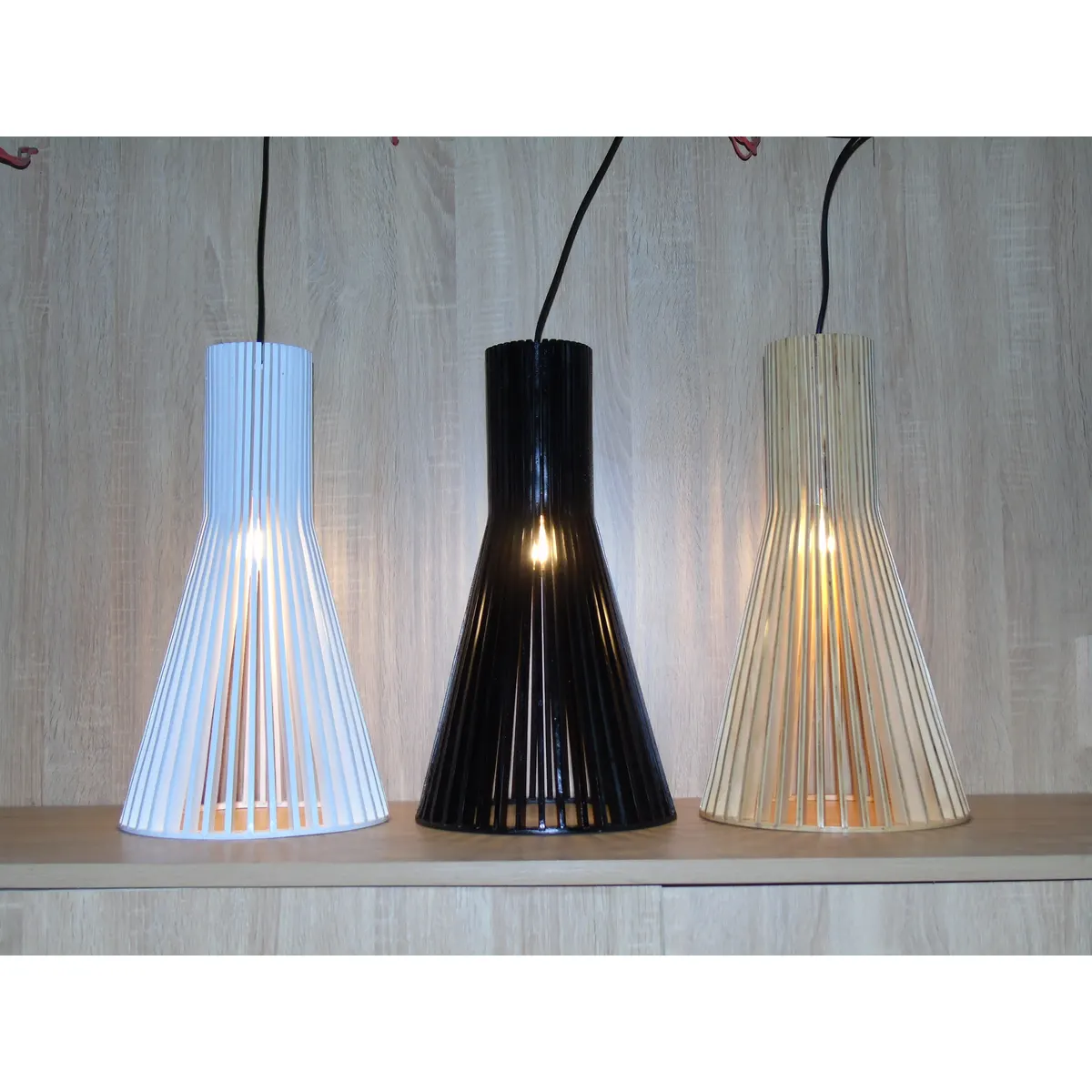 Đèn Thả Gỗ Phễu Secto Đa Màu Trang Trí Đèn Thả Gỗ Phễu Secto Đa Màu Trang Trí — đèn thả trần Việt Nam | LongDenViet