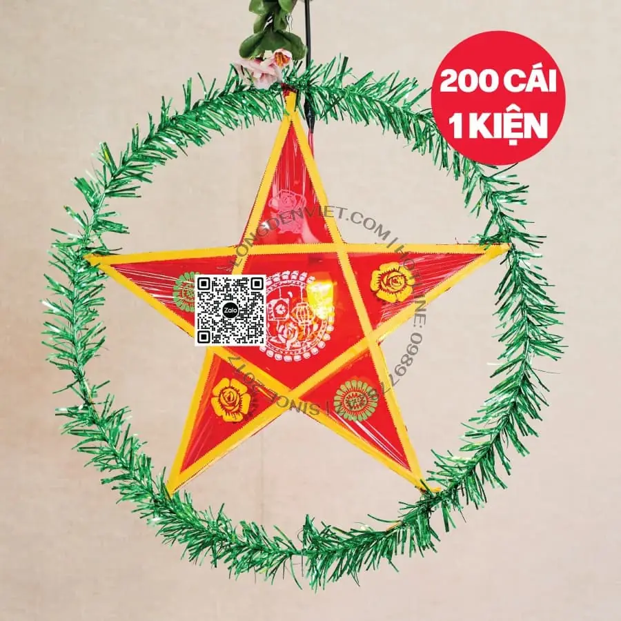 Đèn kiếng Ngôi sao 5 cánh 40cm (1 kiện 200 cái) Đèn kiếng Ngôi sao 5 cánh 40cm (1 kiện 200 cái) — lồng đèn giá rẻ Việt Nam | LongDenViet