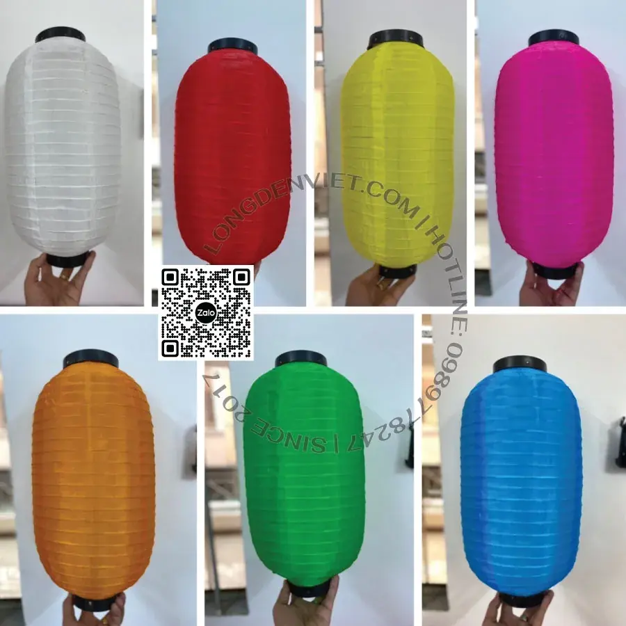 Đèn kiểu Nhật Bản vải trơn MS18 Đèn kiểu Nhật Bản vải trơn MS18 — đèn lồng thủ công Việt Nam | LongDenViet
