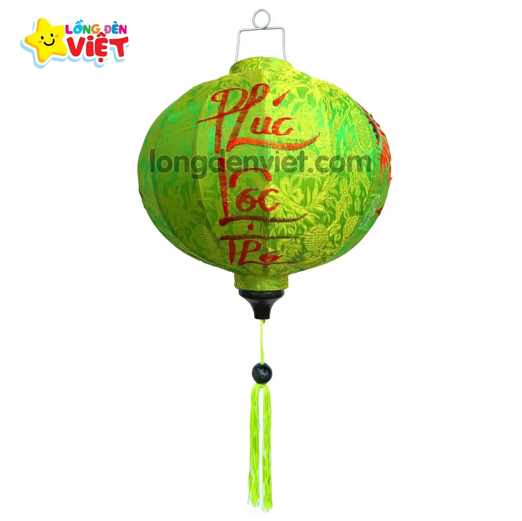 Lồng đèn thêu Phúc Lộc Thọ TH08 Lồng đèn thêu Phúc Lộc Thọ TH08 — đèn lồng gỗ Việt Nam | LongDenViet