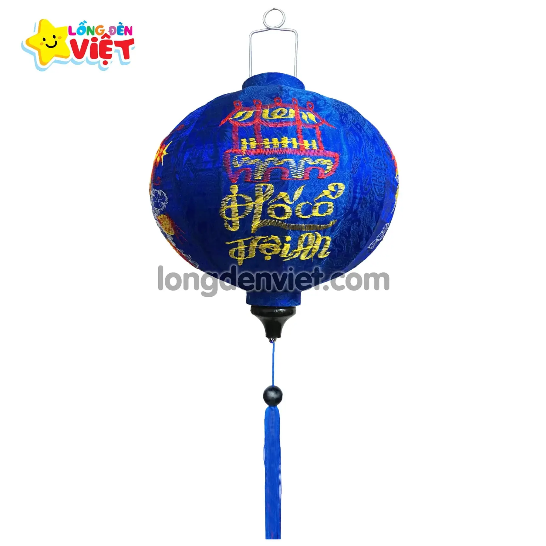 Lồng đèn thêu Phố Cổ Hội An TH18 Lồng đèn thêu Phố Cổ Hội An TH18 — đèn lồng gỗ Việt Nam | LongDenViet