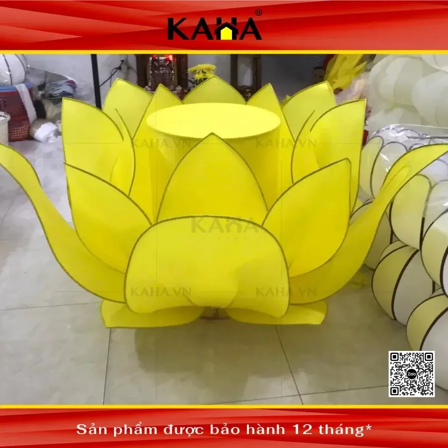 Đèn Lụa Sen KAHA0040 — đèn lồng thủ công Việt Nam | LongDenViet