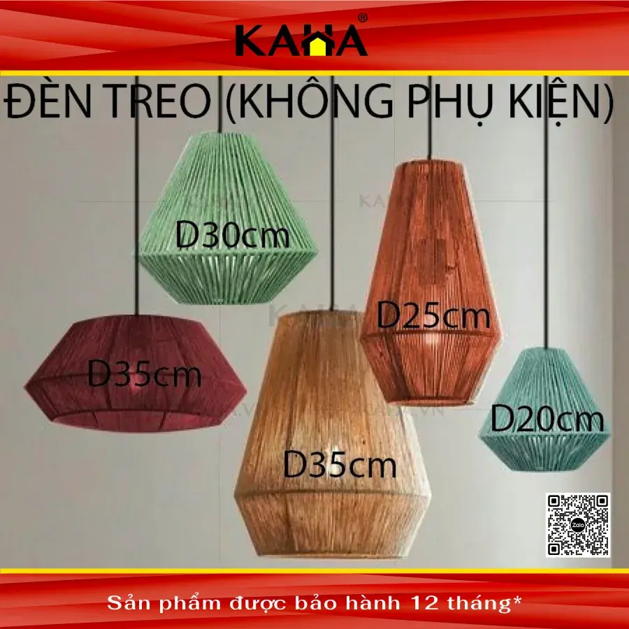 Đèn Vải Thả Trần KAHA0050 Đèn Vải Thả Trần KAHA0050 — đèn lồng thủ công Việt Nam | LongDenViet