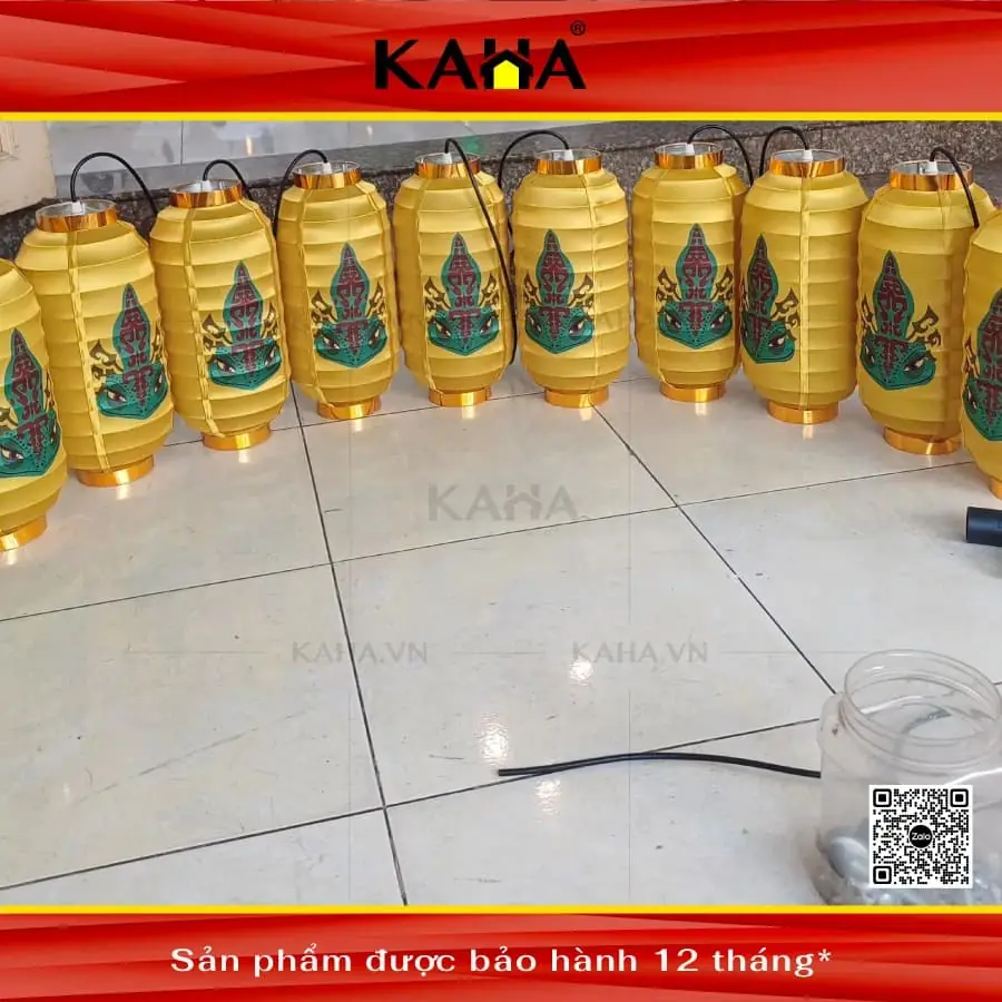 Đèn Thả Vải KAHA0087 Đèn Thả Vải KAHA0087 — đèn lồng thủ công Việt Nam | LongDenViet