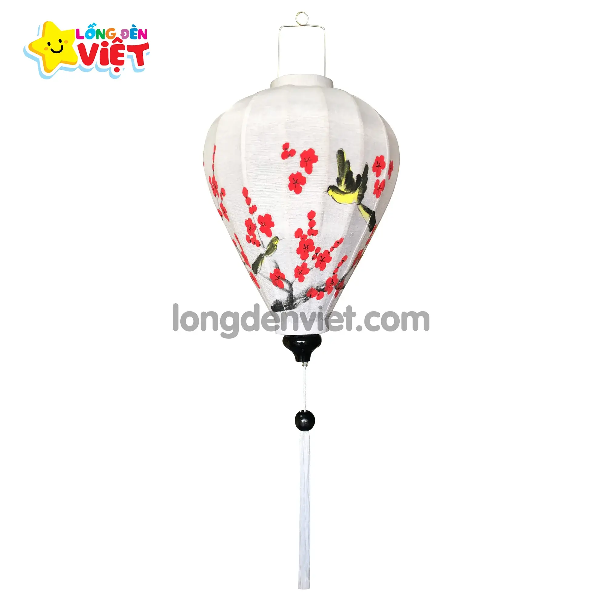 Lồng đèn Hội An vẽ Hoa V03 Lồng đèn Hội An vẽ Hoa V03 — đèn lồng gỗ Việt Nam | LongDenViet