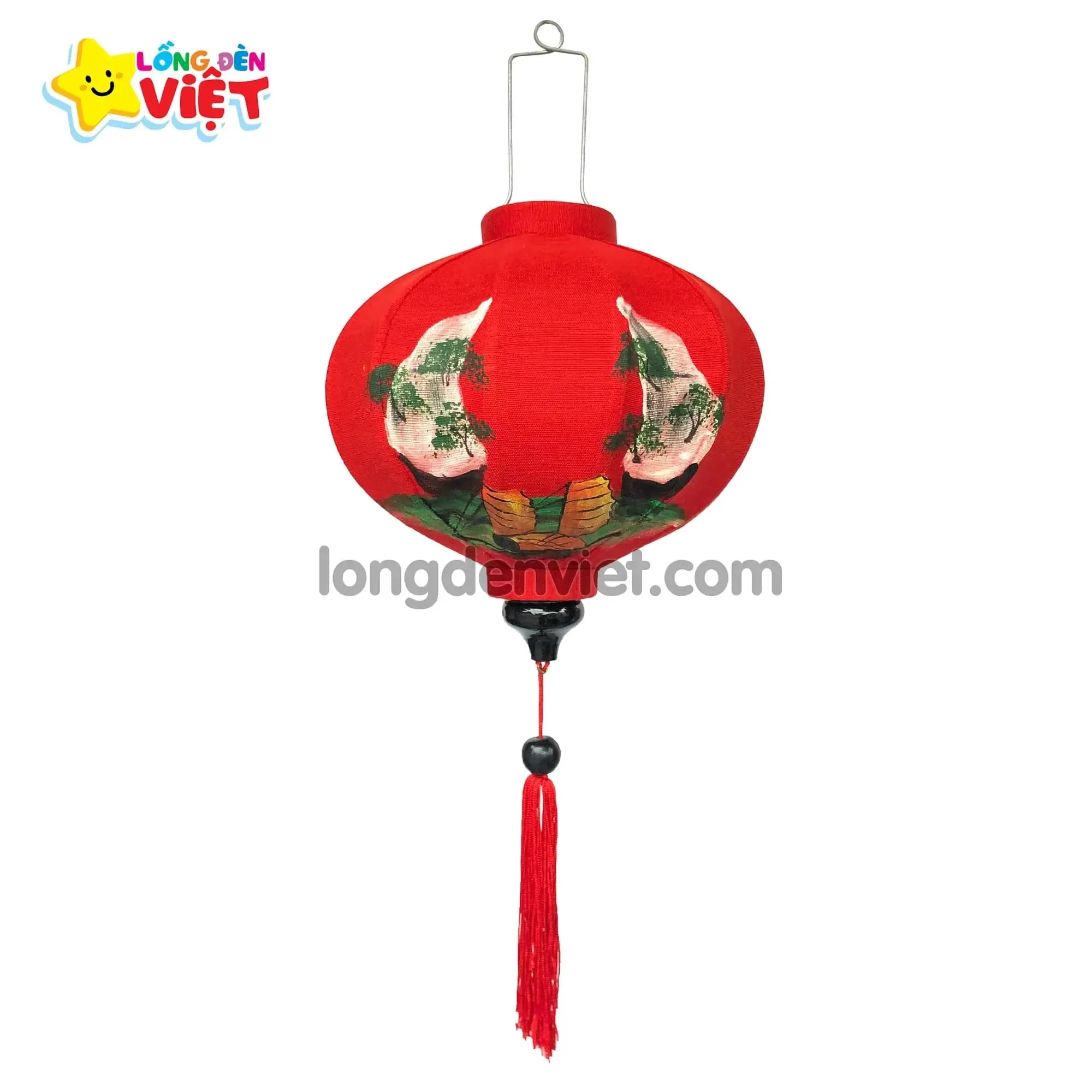 Lồng đèn Hội An vẽ Sông Nước V06 — đèn lồng Hội An Việt Nam | LongDenViet