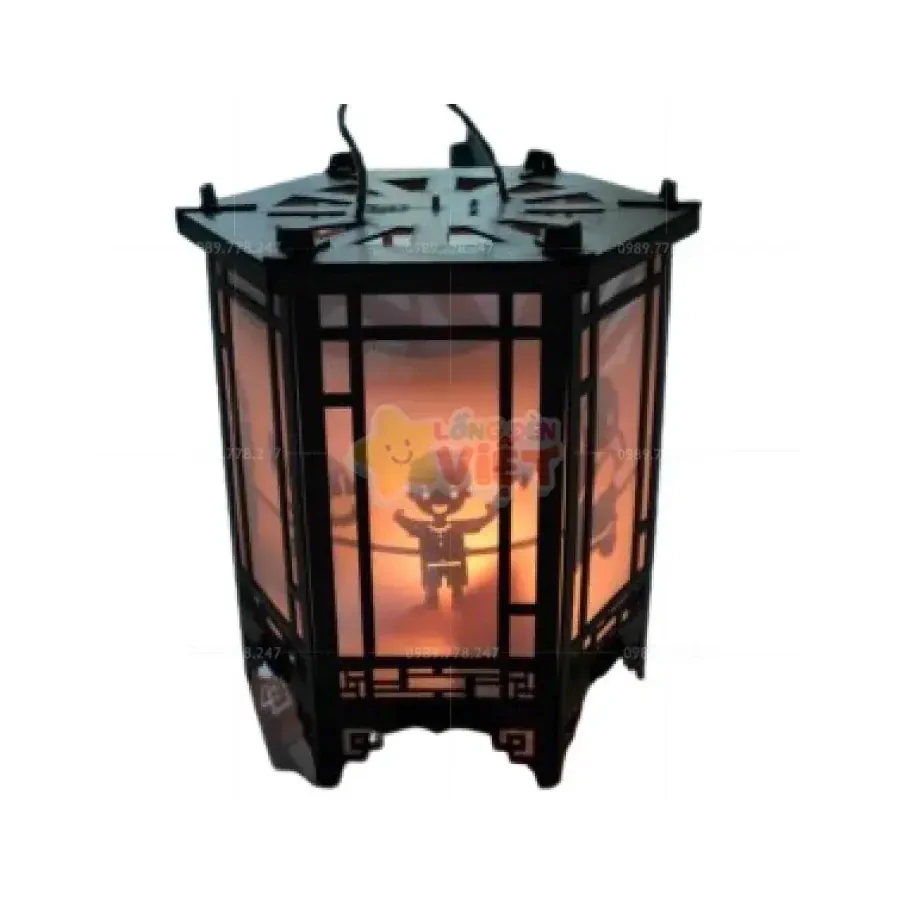 Đèn Kéo Quân Gỗ 24cm — đèn trung thu Việt Nam | LongDenViet
