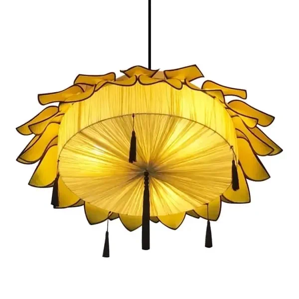 Đèn vải hoa sen treo chùa KH-DTR017 Đèn vải hoa sen treo chùa KH-DTR017 — đèn trang trí nội thất Việt Nam | LongDenViet