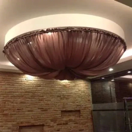 Đèn ốp trần vải nhăn KH-DTR044 — đèn trang trí nội thất Việt Nam | LongDenViet