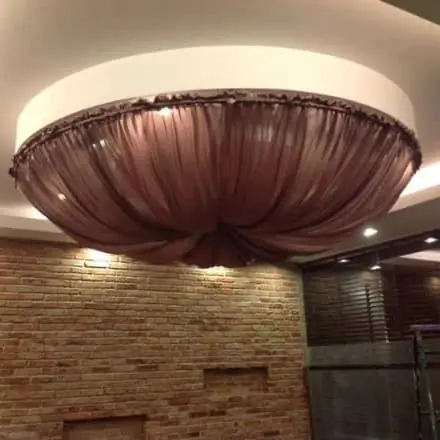 Đèn ốp trần vải nhăn KH-DTR044 Đèn ốp trần vải nhăn KH-DTR044 — đèn quán cafe Việt Nam | LongDenViet