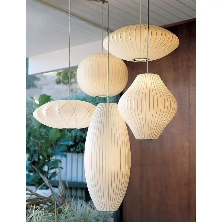 Đèn chùm vải đũi KH-DTR049