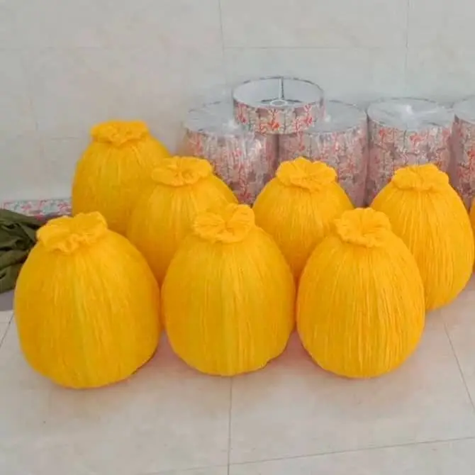 Đèn chùm vải nhăn KH-DTR048 Đèn chùm vải nhăn KH-DTR048 — đèn quán cafe Việt Nam | LongDenViet