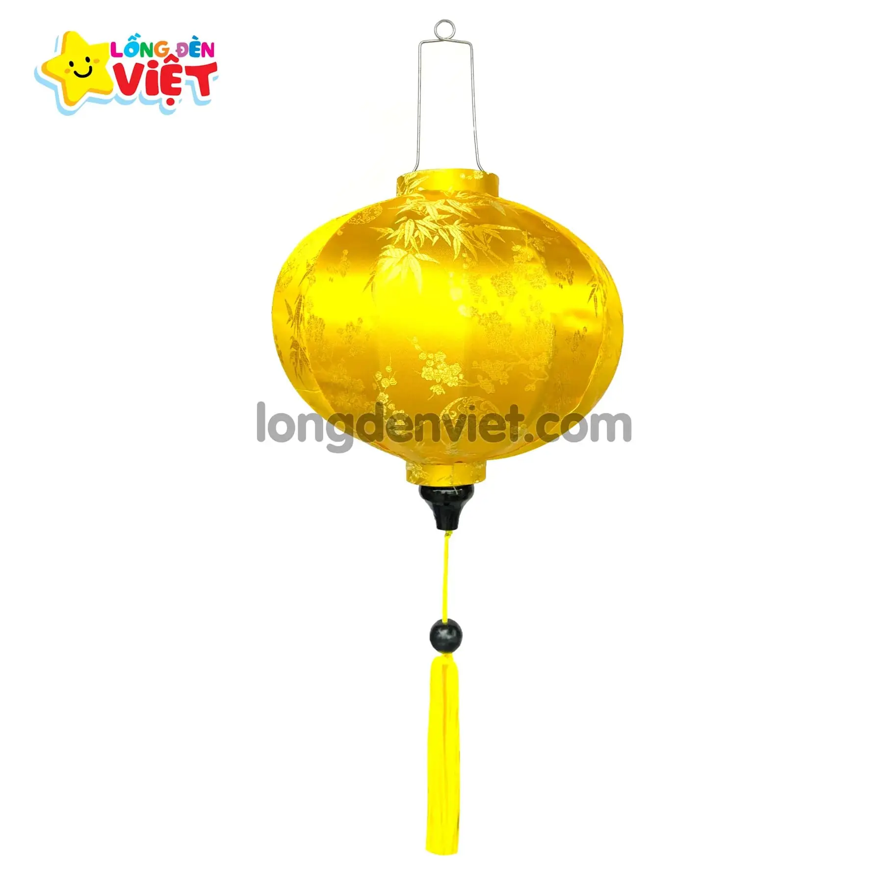 Lồng đèn Tròn vải Hoa Mai Lồng đèn Tròn vải Hoa Mai — đèn lồng gỗ Việt Nam | LongDenViet