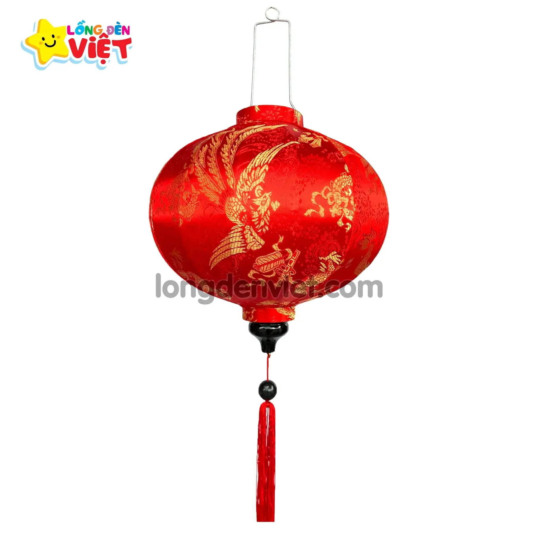Lồng đèn Tròn vải Rồng Phụng Lồng đèn Tròn vải Rồng Phụng — đèn lồng gỗ Việt Nam | LongDenViet