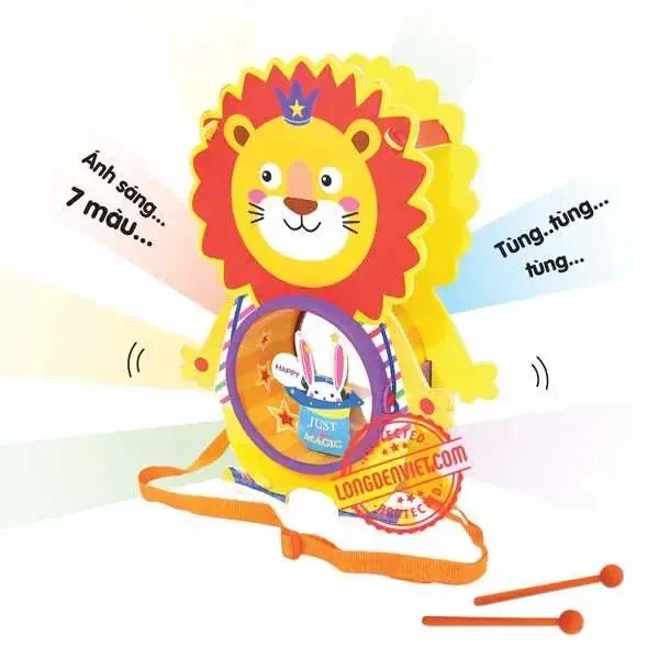 Trống sáng tạo vua sử tử — đèn lồng thủ công Việt Nam | LongDenViet