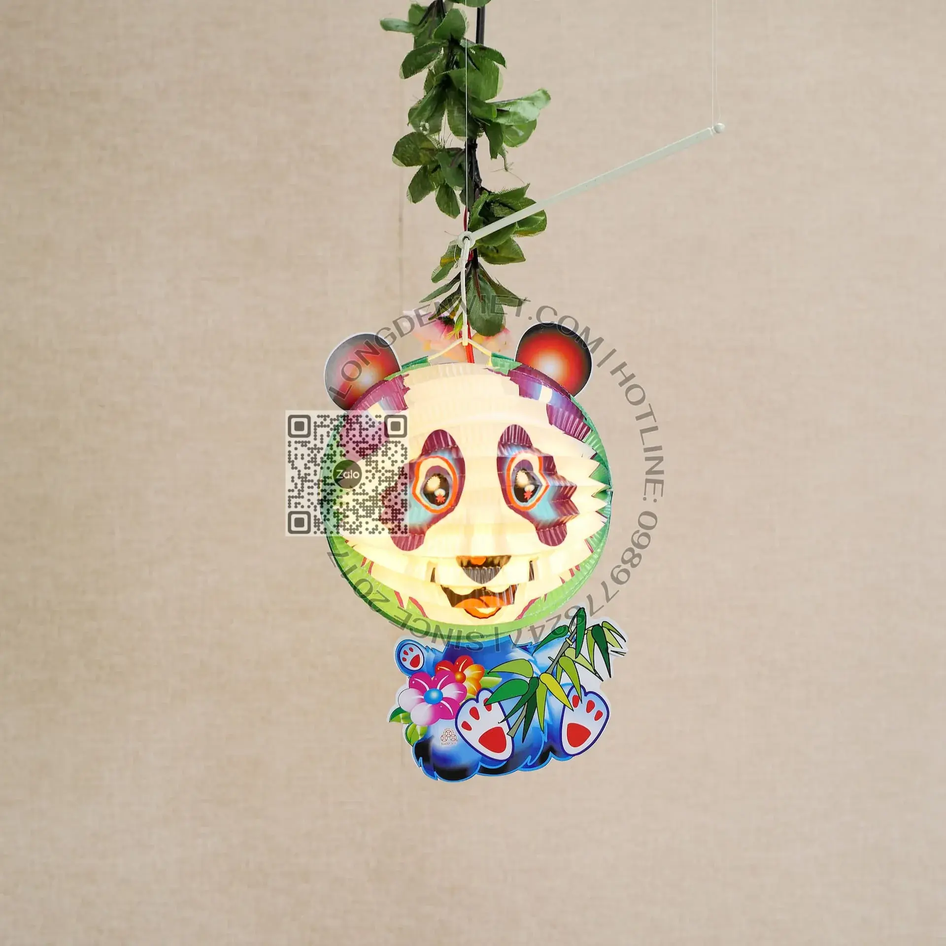 Lồng đèn giấy Gấu Panda Lồng đèn giấy Gấu Panda — đèn trung thu Việt Nam | LongDenViet