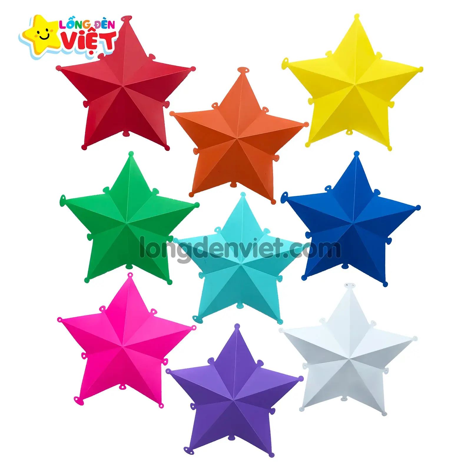 Ngôi sao nhựa màu xanh lá Ngôi sao nhựa màu xanh lá — đèn lồng thủ công Việt Nam | LongDenViet