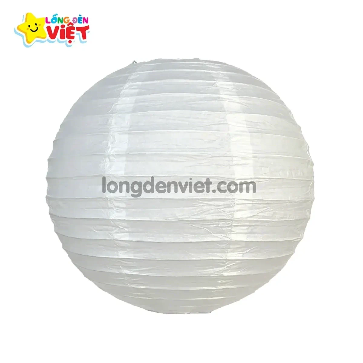 Lồng đèn giấy tròn Trắng — đèn tròn 10 màu Việt Nam | LongDenViet