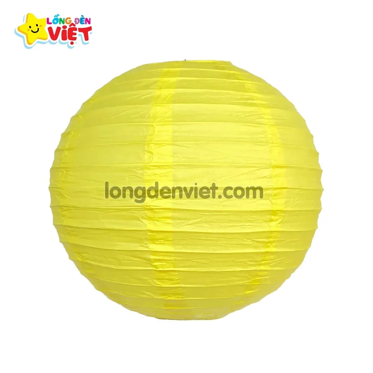 Lồng đèn giấy tròn Vàng — đèn tròn 10 màu Việt Nam | LongDenViet
