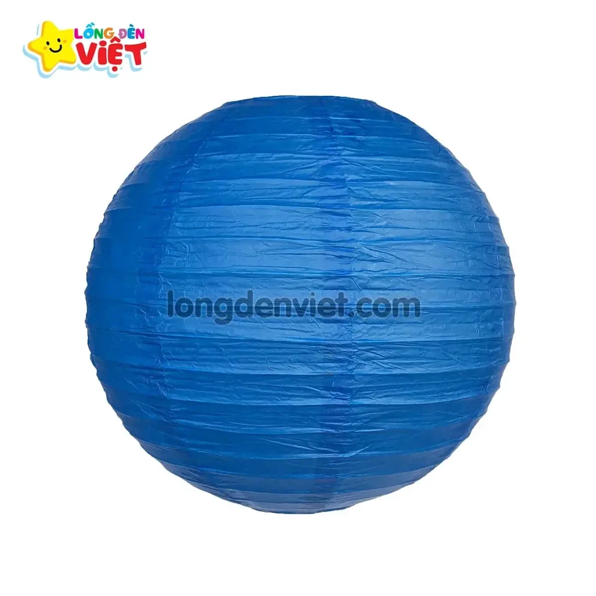 Lồng đèn giấy tròn Xanh dương đậm — đèn tròn 10 màu Việt Nam | LongDenViet