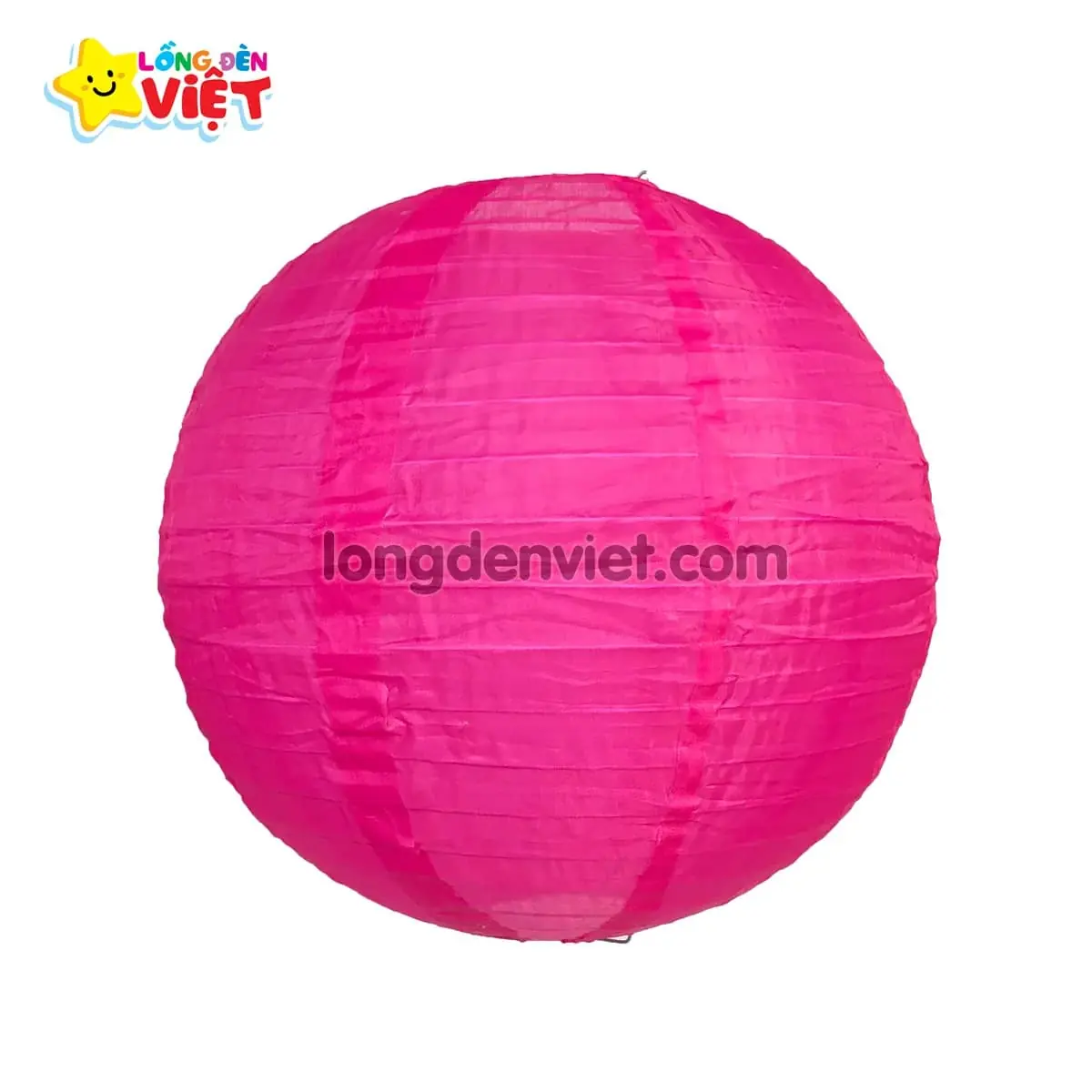 Lồng đèn vải tròn Hồng sen