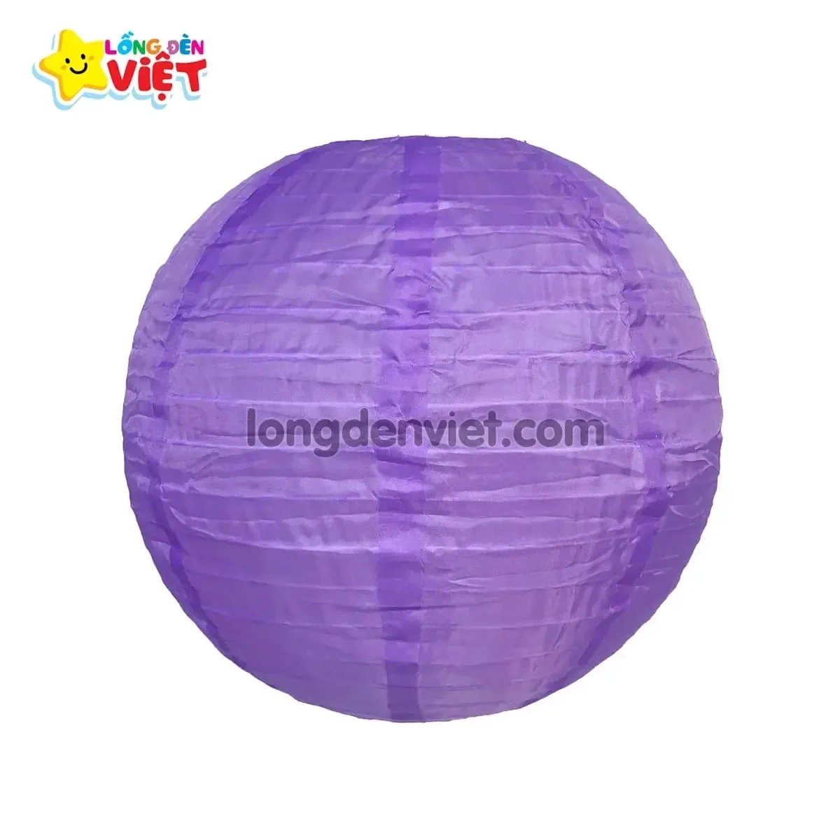 Lồng đèn vải tròn Tím