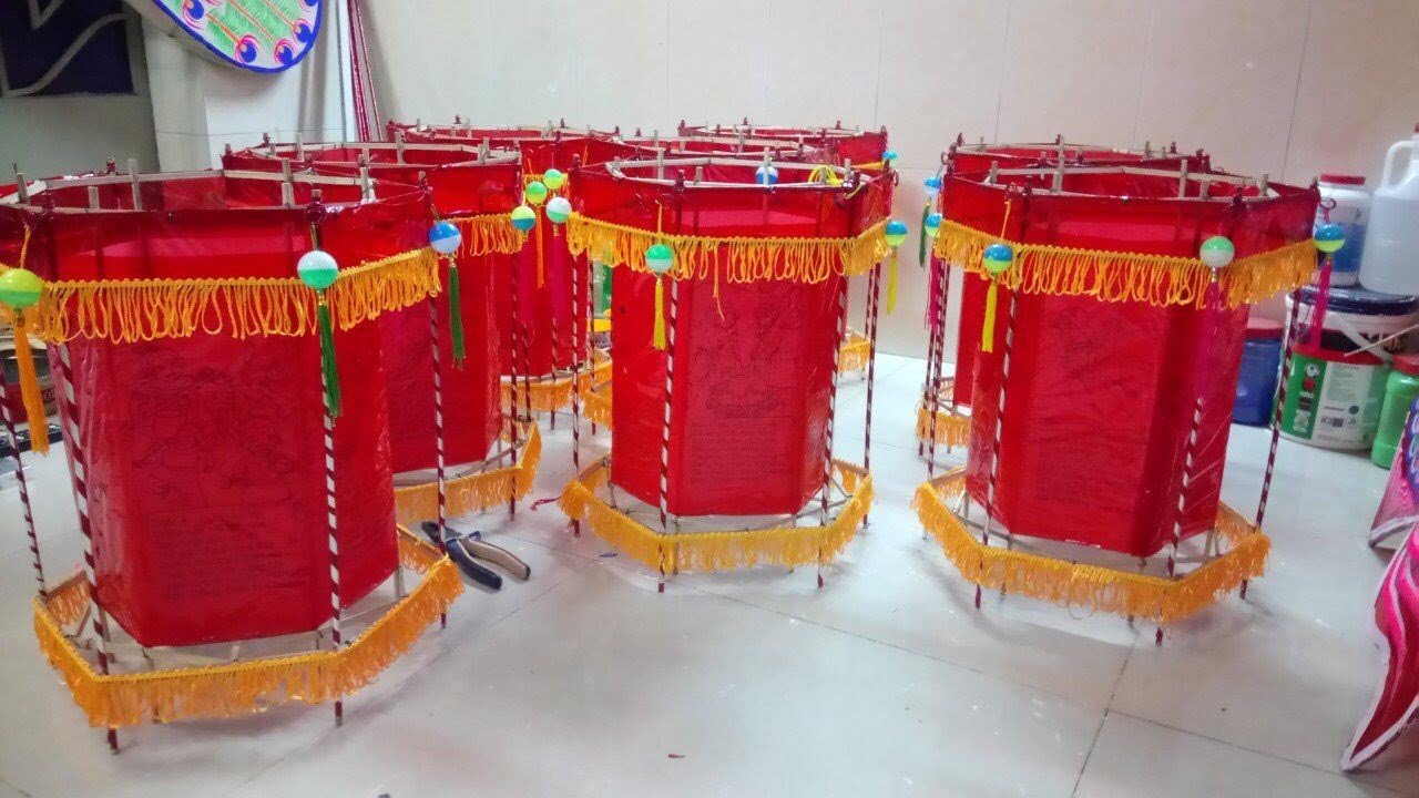 Lồng đèn giấy kiếng kéo quân