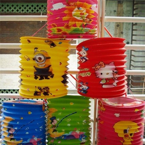 Lồng đèn giấy trụ ống hình thú Lồng đèn giấy trụ ống hình thú